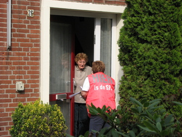 … om te buurten in de buurt en de mensen op te roepen toch vooral hun stem te laten horen op 12 september.